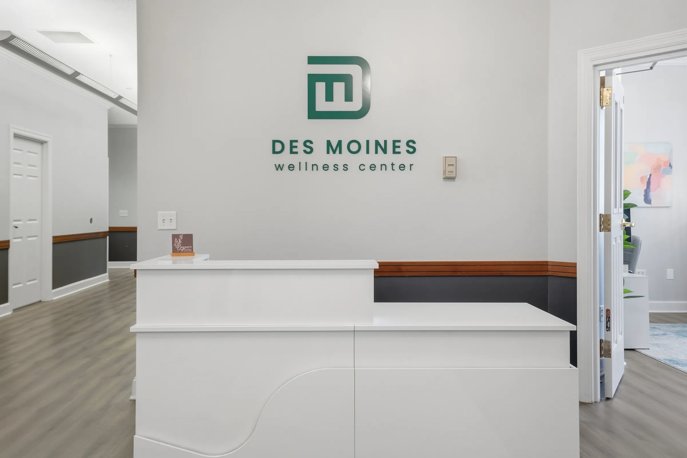 The admissions desk