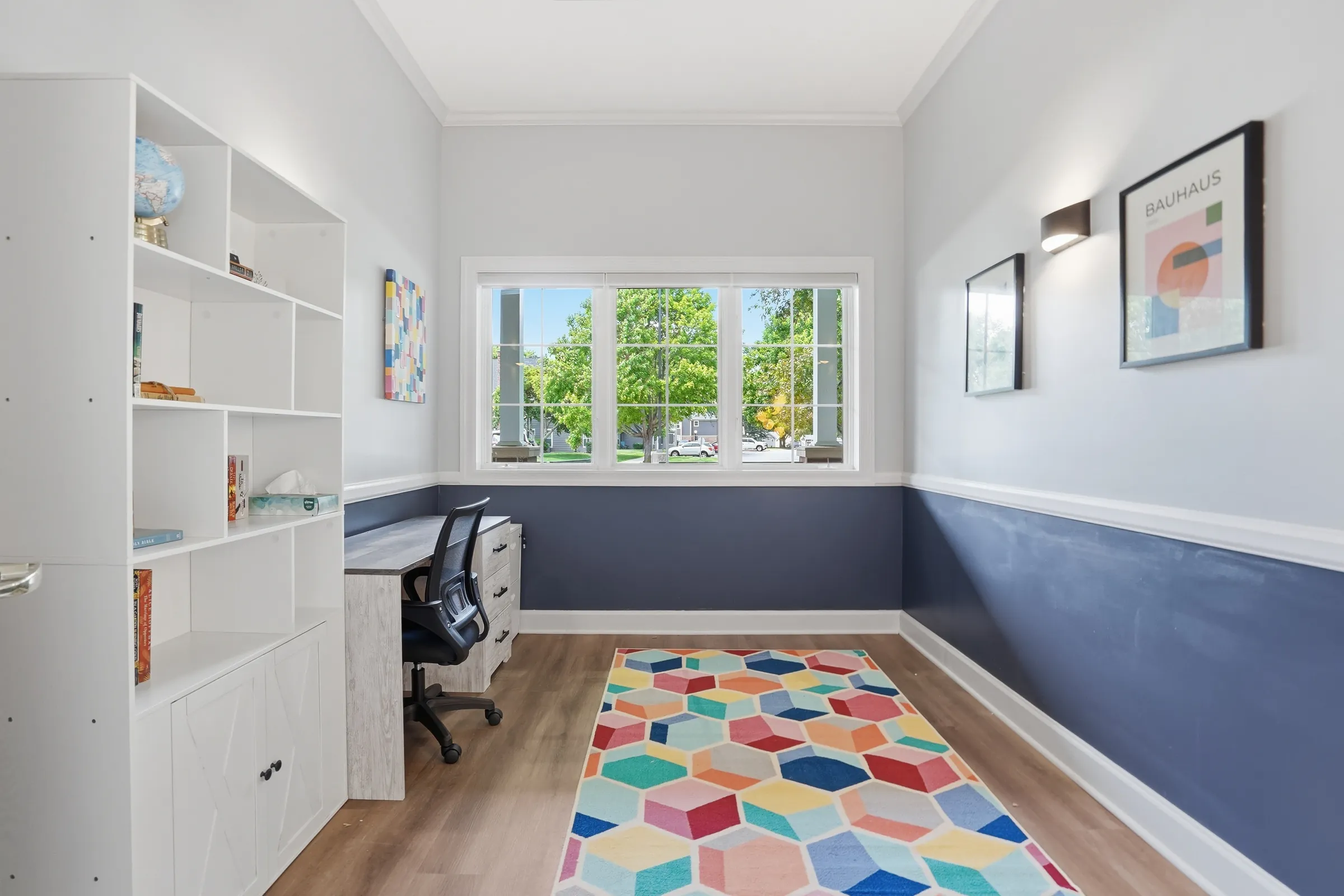 A quiet study room at Des Moines Wellness Center used for structured CBT work